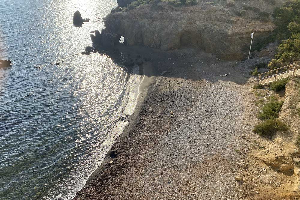 Cala en Tabarca del baluarte del príncipe
