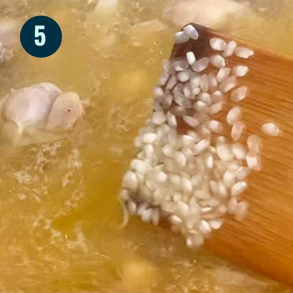 Añadir arroz