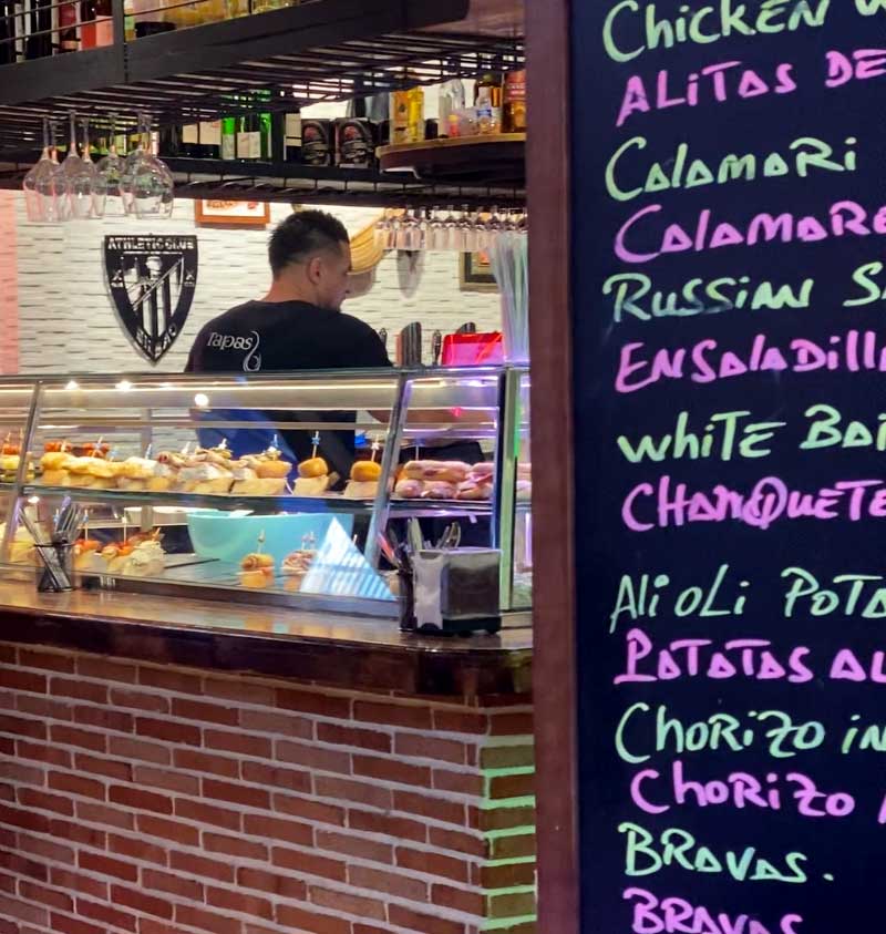 Bar de pintxos en Benidorm